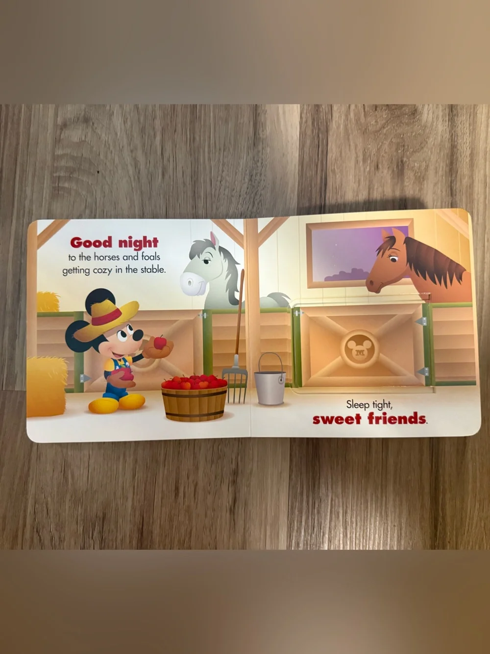 Disney Baby Good Night, Farm Board Book - Purple & Green